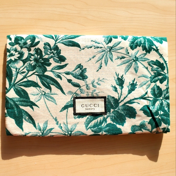 GUCCI  Beauty Cosmetic/Makeup Bag Floral Toile Purse Clutch Wallet RARE! iPhone - Picture 2 of 8
